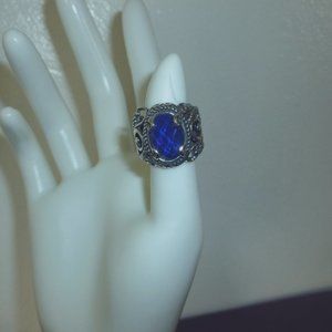 Carolyn Pollack Sterling Silver Lapis Ring Size 7